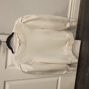 Frame puffed shoulder sweather L